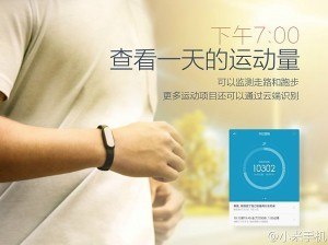 Фитнесс браслет Xiaomi Mi Band на руке
